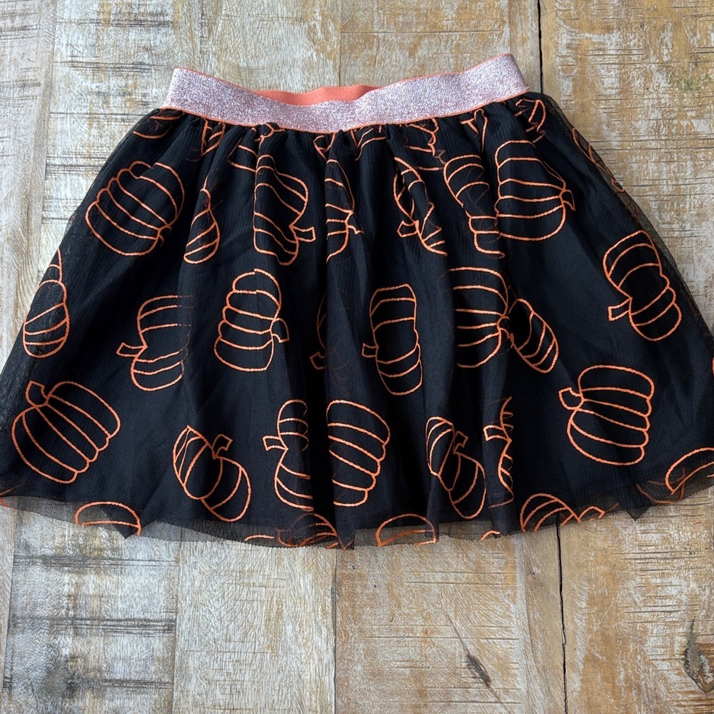 NWOT Cat & Jack Girls Halloween Skirt Set S(6/6x) - Picture 8 of 15